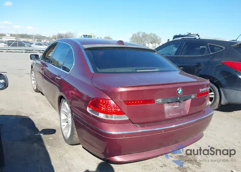 2005 BMW 745Li из США, поврежденный, VIN WBAGN63505DS56159